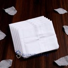 5pcs Pure White Handkerchiefs For Men And Women Classic Pocket Squares Napkins