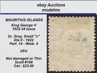 Mauritius - 1922-34   Sc  188   small  c    King George V  Vfu  Cat  23 00