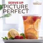 100 Clear 12 Oz Cups With Straw-slot Lids     Disposable Plastic Drinkware