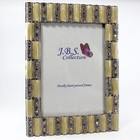 Bejeweled Column Pattern Photo Frame  Enamel Painted With Crystals In Pearl 4x6