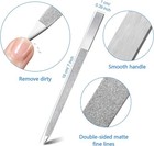 3pcs Metal Diamond Nail File Set Stainless Steel Double Sided Manicure