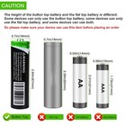 1-100x Button Top 3 7v 3000mah Battery Rechargeable Batteries Cell F  Flashlight
