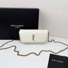 Women s White Quilted Leather Crossbody Bag  Gold Chain Shoulder Handbag