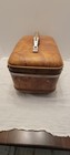 Vintage American Tourister Train Case Cosmetic Make-up Brown No Tray