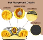 Guinea Pig Hideout Tunnel  Small Animal Hideaway Play Tube Toys With Curtains  S
