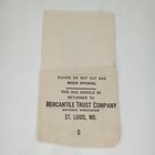 Vintage Mercantile Trust Company St Louis Missouri Canvas Bank Money Bag