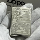 Zippo Lighter Marlboro Box Flowers Silver   New Box