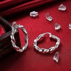 Hot 925 Sterling Silver Hoop Earrings For Women Fashion 