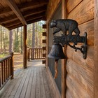 Bear Doorbell  Black Cast Iron  Porch Bell  7 