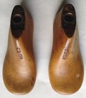 Antique Pair Child Wood Shoe Form Mold Cobbler Left Right Foot Wooden Sz 8c