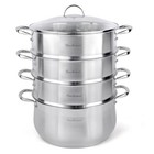 Stainless Steel Dumpling Steamer 3 Tier 8 6l