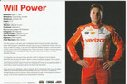 2025 Will Power Signed Indianapolis 500 Hero Photo Card Postcard Indy Car Penske