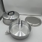 Vintage Aluminum Regal Ware Stacking Combination Pie   Cake Carrier   Holder