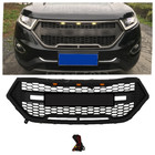 Front Grille Black Bumper Grille Fit For Edge 2016-2018 With Led Lights