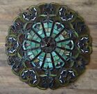22  Stained Glass Window Panel Victorian Tiffany Style Round Suncatcher Artglass