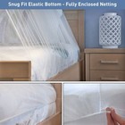 Mosquito Net Bed Canopy Single Conical Xl White Cm-ub02-ncm1 Universal Beds