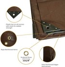 Super Heavy Duty All Purpose Brown Poly Tarp 16 Mil Waterproof Cover Tarpaulin