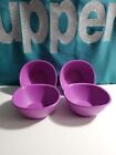 Tupperware Legacy Pinch Cereal Bowls Set Of 4 Purple 400ml New  