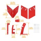 Hiller-furrower Kit Red Adjustable Wing 15683 For Rear Tine Tillers Rototiller