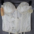 Vtg Nos Corset Bustier With Garters Ivory Empire Intimates Sexy Boudoir 32c