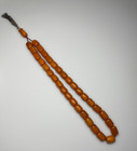 78 Grams Antique Bakelite Rosary Beads Marbled 