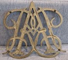 Vtg Williamsburg Virginia Metalcrafters Queen Anne Cypher Brass Trivet Cw 10-10