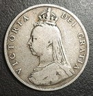 1887 Great Britain Florin Silver Coin Queen Victoria Km 762