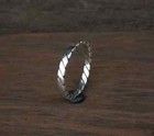 Thin Braided Silver Ring   925 Sterling Silver   Hammered  Braided   All Size