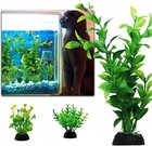 10pcs Artificial Fish Tank Plants Fake Plastic Water Green Plants Aquarium Decor