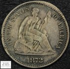 1872 S Mintmark Above Bow Seated Liberty Silver Half Dime H10c - Tooled