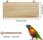 Parrot Bird Wood Perch Platform Large Stand Shelf For Birds Budgie Parakeet C   