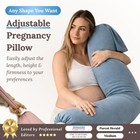 Cuddo Baby Pregnancy Pillow 5-in-1  adjustable Shape  Cooling Fabric  Beanbag   