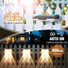 Solar Fence Light 8 Colors Outdoor Garden Led Steps Yard Patio Waterproof Lamp