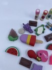 Lot Of 30 Vintage 1980s Soft Rubber Pencil Erasers Rare Variety