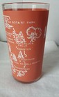 Vintage Alabama Souvenir State Glass 5 Inch Hazel Atlas Orange On Frost