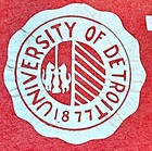 Vintage 1940   s University Of Detroit Titans Football Pennant  Wow