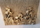 Vtg Hollywood Regency Gold Square Tissue Box Holder Cover Iris Stylebuilt 
