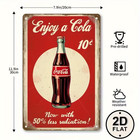 Coca-cola Coke Soda Pop Cola   Rustic Metal Sign Retro Garage Man Cave