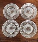 Vintage West Germany Lead Crystal Coasters Set Of 4 Cut Glass W  Box 24  Pbo