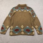Vtg Ralph Lauren Country Sweater Mens L  Aztec Hand Knit Southwestern Mock Neck