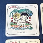 Kim Casali    love Is    Mug Mats Coasters Set Of 4 - Vintage 1970