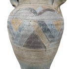 Hand Made  South American Navajo Stile Pottery 2 Handles Blue Vase  12    Vtg