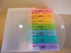 Weekly Pill Box Organizer 7 Day Organizer Case Pop Up Medicine Storage Container
