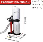 Bucktool 1 2 Hp Auto Start 750cfm Dust Collector With 3 Dust Collection Bag