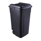 Rubbermaid Roughneck 50 Gallon Wheeled Garbage Trash Can Outdoor Garage Black