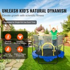 Uimoso 5ft Trampoline For Kid Toddler Trampoline   Enclosure Net Basketball Hoop