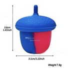 Pack Of Ten  10  5ml Mixed Colorful Acorns Silicone Container Non-stick Oil Jars