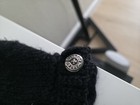Chrome Hearts Black Alpaca Virgin Wool Fingerless Gloves Button Detail One Size