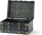 Small Wooden Treasure Chest - 11  X 7  X 5 5   Wood Storage Box With Hinged L   