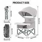 Foldable Baby Booster Seat High Chair Sun Shade Canopy Tray Carry Bag Travel Out